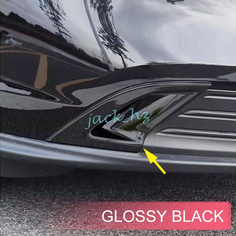Glossy Black Bumper Air Inlet Trims Fog Light Cover For 2023 2024 Honda Accord