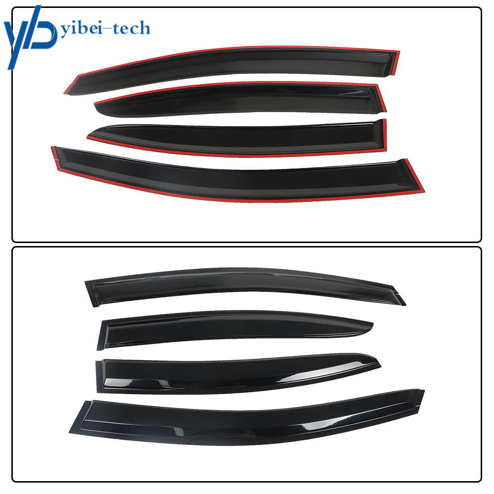 4Pcs Window Visors Rain Guards JDM Style For 2015 2016 2017 2018 Subaru WRX STI