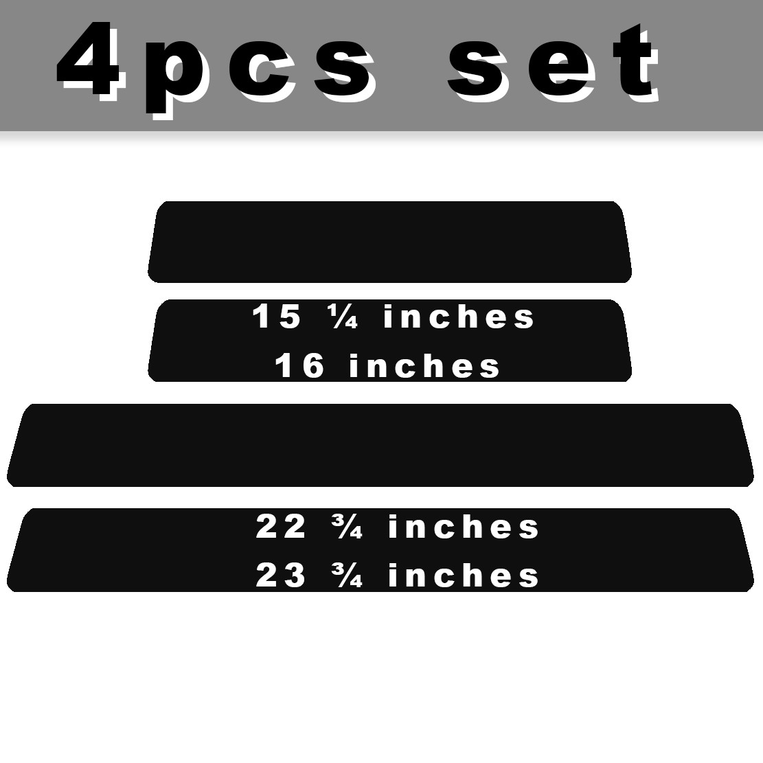 4Pcs Threshold Strip Door Plate Sill Scuff Cover for CORVETTE C4 WHITE OUTLINE