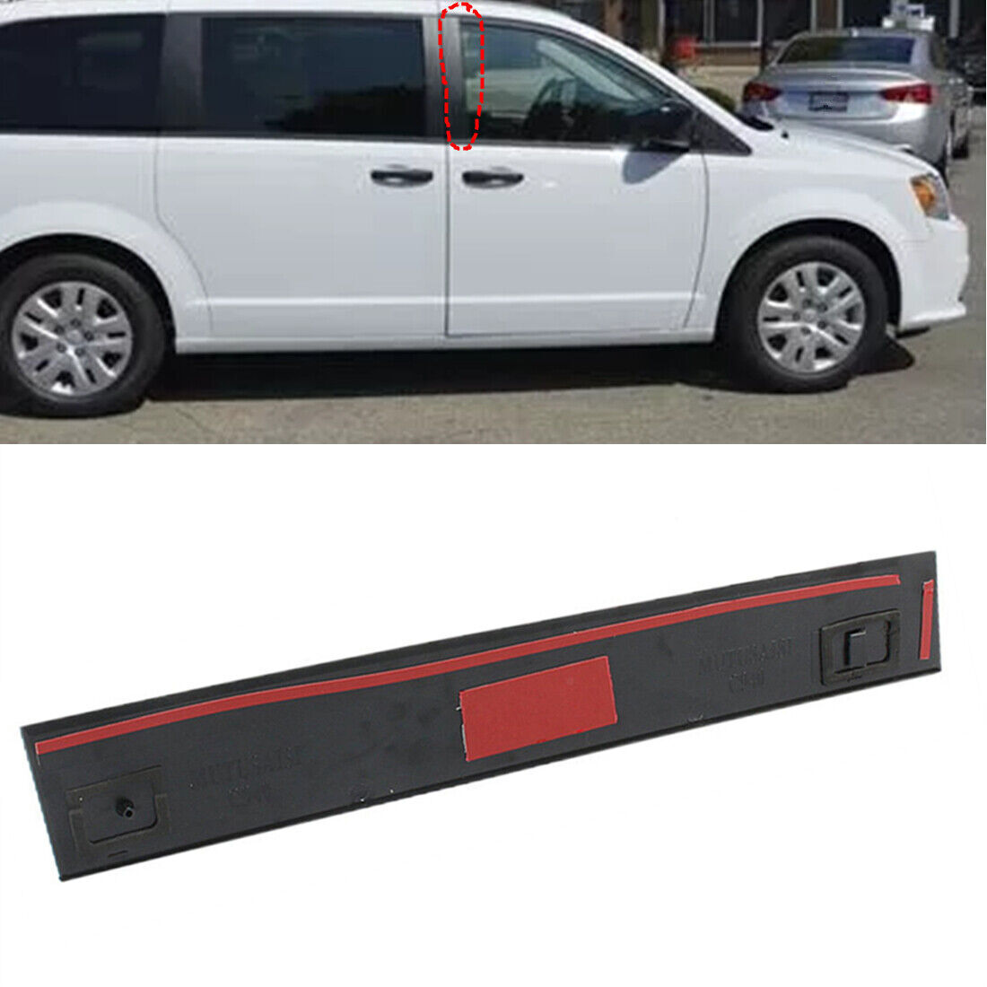 Front Door Applique Molding Trim For Grand Caravan 08-20 For Town&Country 08-16