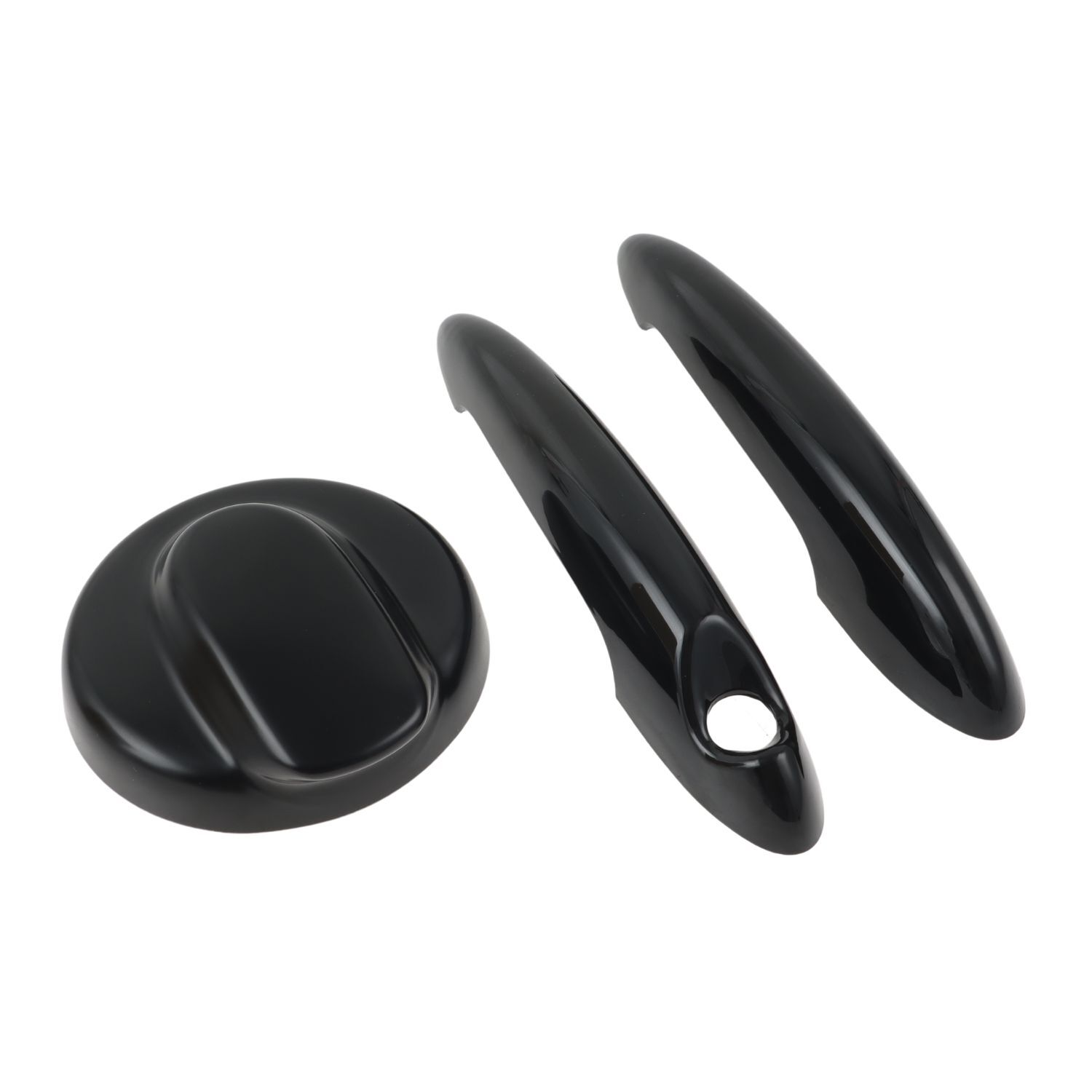 Black 2x Door Handle Covers & 1x Gas Tank Cap for 2006-2013 Mini Cooper 1.6L US