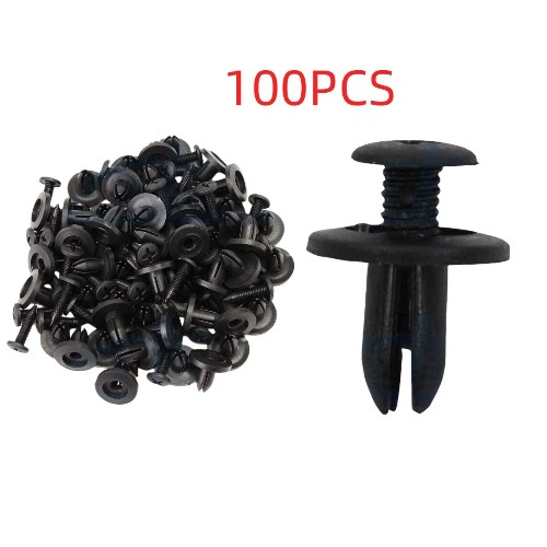 6mm Push Type Fastener Clips 100PCS Car Truck Bumper Fender Trim Retainer Rivets