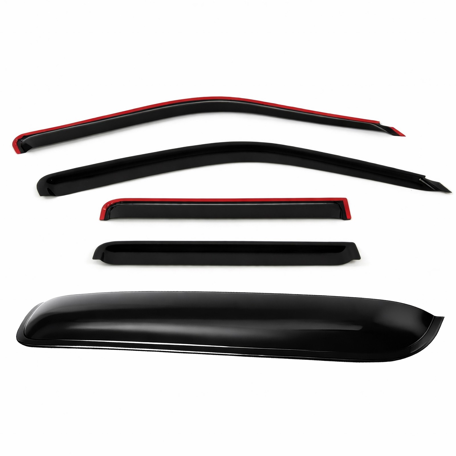 For F-350 F-450 F-550 SuperCrew Cab 17-18 In-Channel Rain Guard Sun shade Sunroo