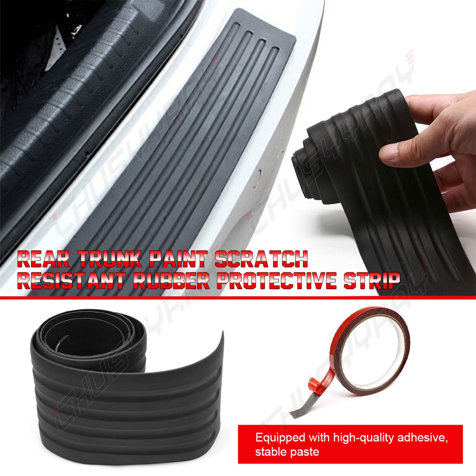 Car Rubber Rear Bumper Protector Stickers Trim Protection Auto part Accessories