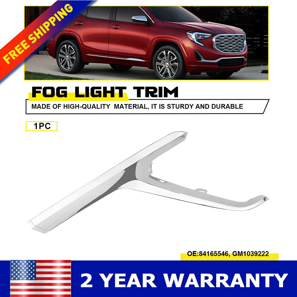 Chrome Fog Light Trim Front Right For 2018-2021 Terrain GMC 84165546 GM1039222