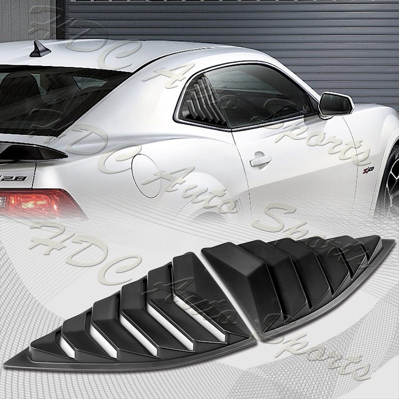 For 2010-2015 Chevy Camaro ABS Black Side Window Louvers Scoop Cover Vent 2pcs