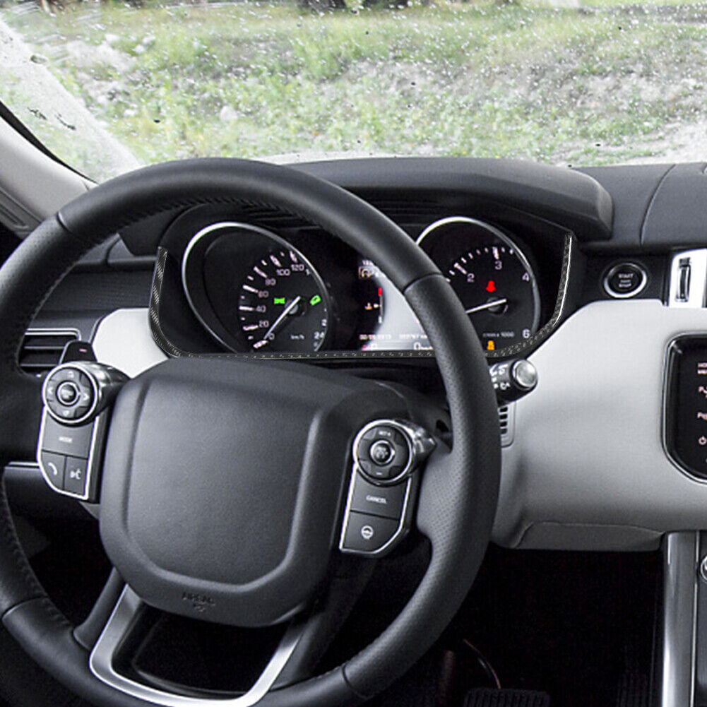 Carbon Fiber Interior Speedometer Surround Cover Trim For Land Rover Range Rover