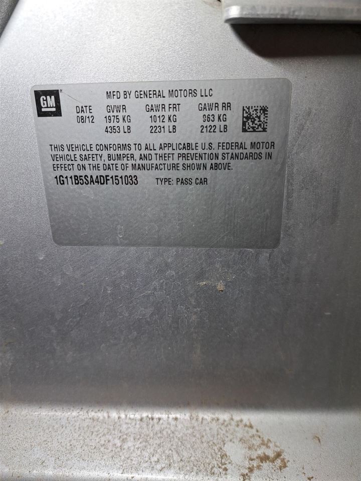 2013 Malibu Fuel Filler Door Sku#4386046
