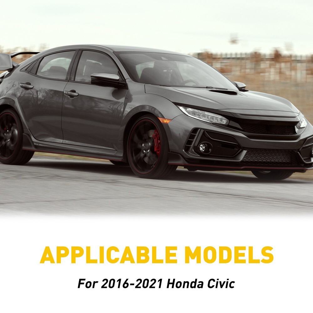 6pcs For 2016-2021 Honda Civic Door Pillar Post Trim Carbon Fiber Color Decor US