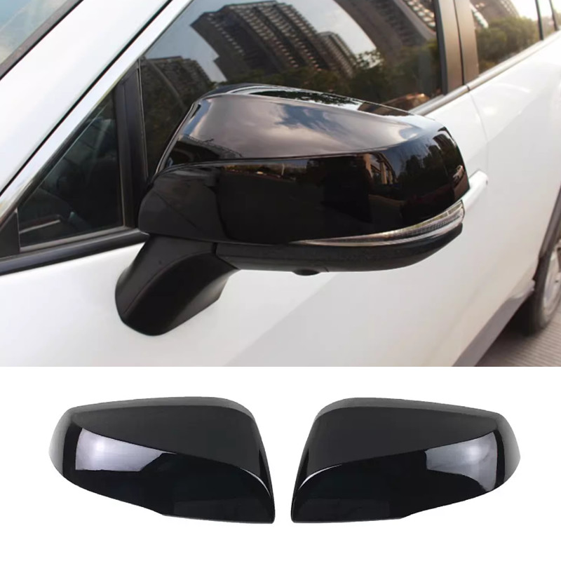 Car Bright Black Rearview Mirror Cover Trim For 2021-2026 Toyota Sienna