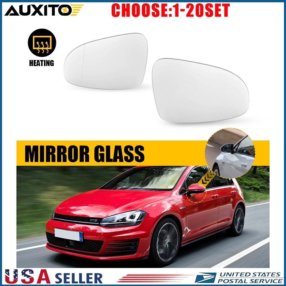 ‌ Heated Door Mirror Glass Left Right For VW Golf GTI MK6 2010-2014 Years 2-10X