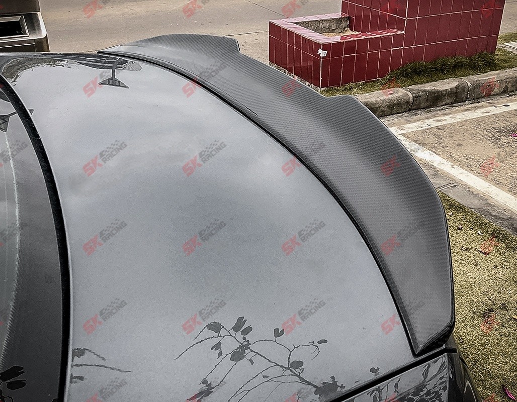 For Audi A6 2019-22 Forged/Carbon Fiber/Glossy Black Rear Trunk Lip Spoiler Wing