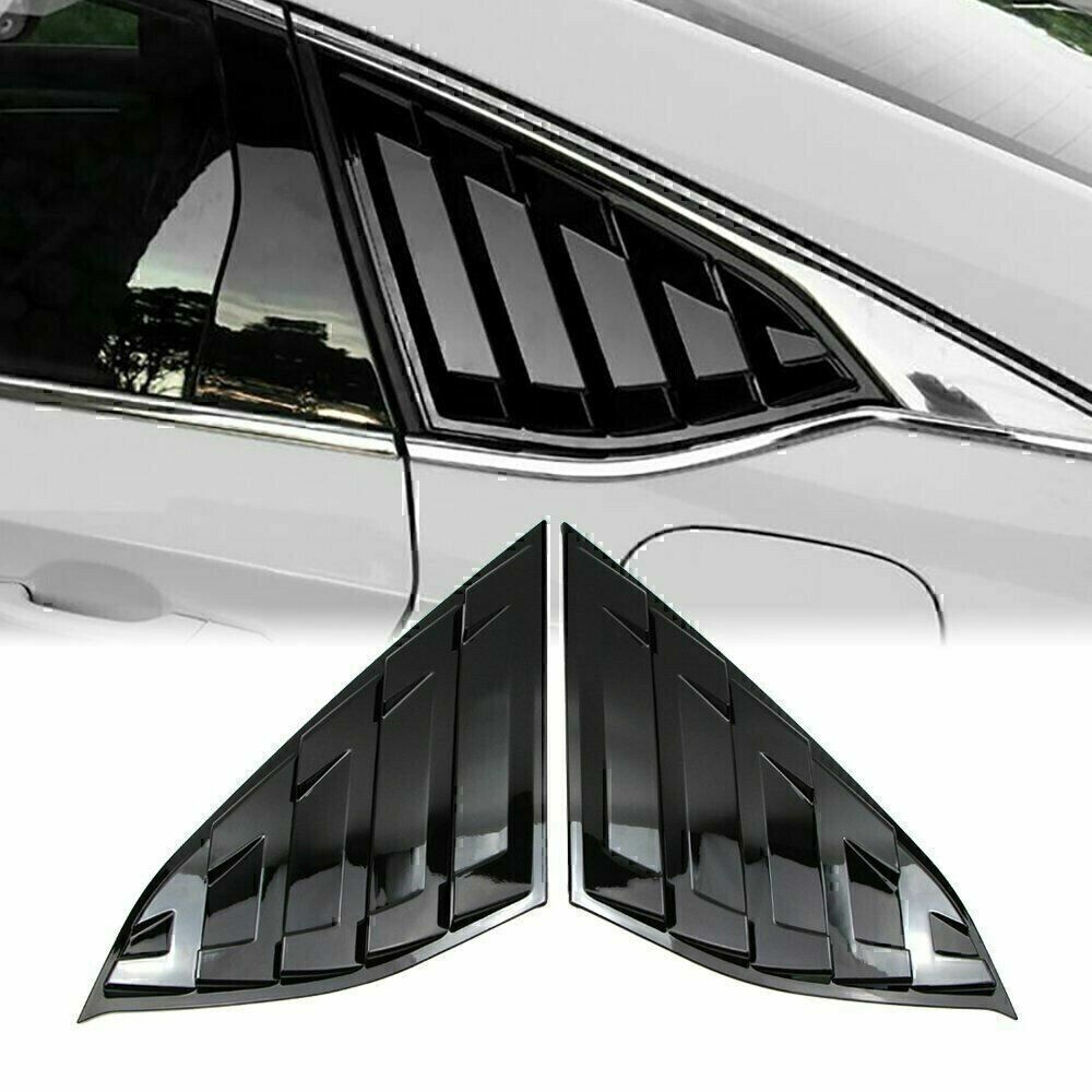 For Honda Accord 2018 2019-22 Side Vent Window Quarter Louver Cover Glossy Black