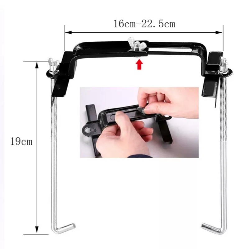 19cm Car Truck Battery Holder Bracket Adjustable Stabilizer Rack Metal Stand Kit