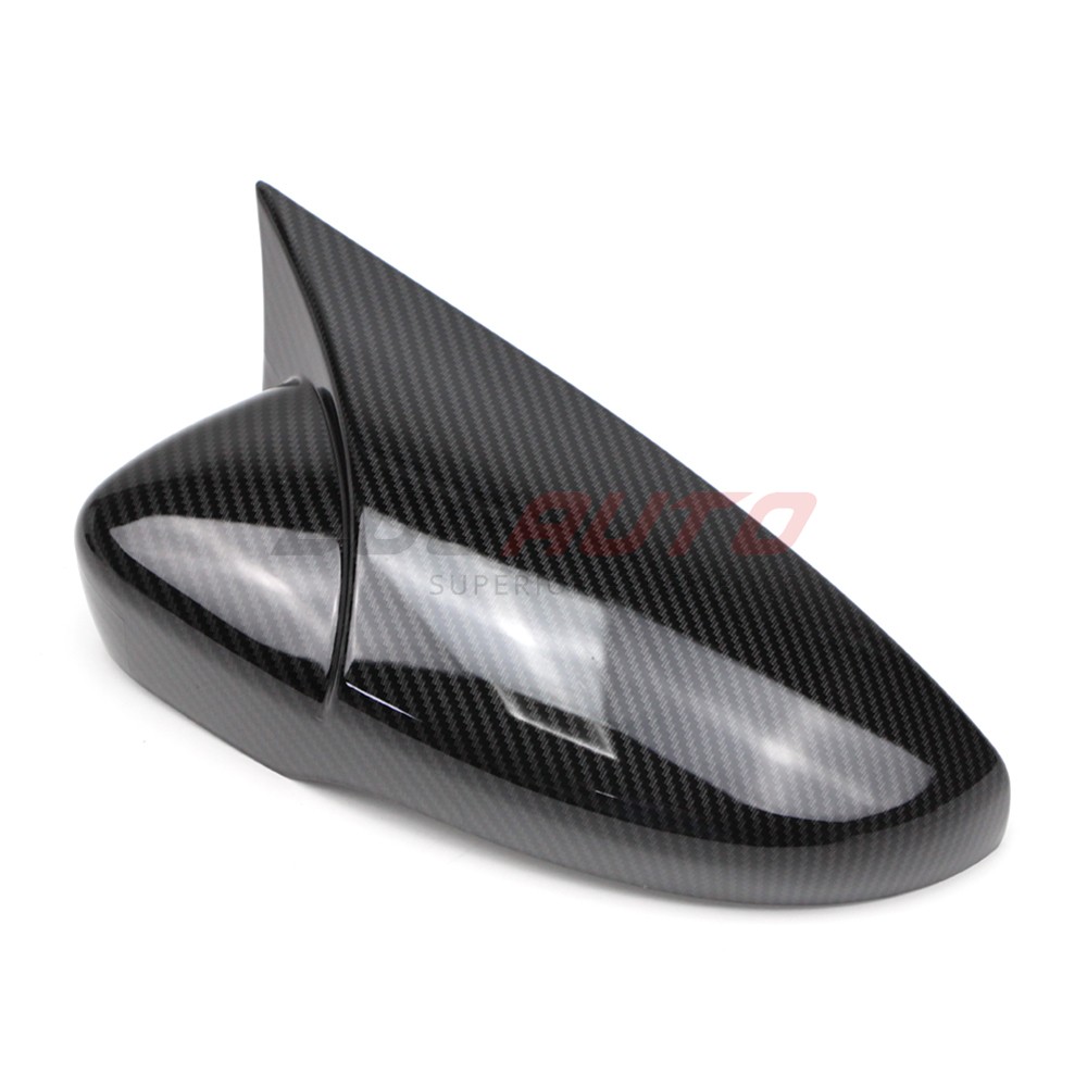 For VW Jetta Passat CC 09-17 Carbon Fiber Side Mirror House Cover Trim With Turn