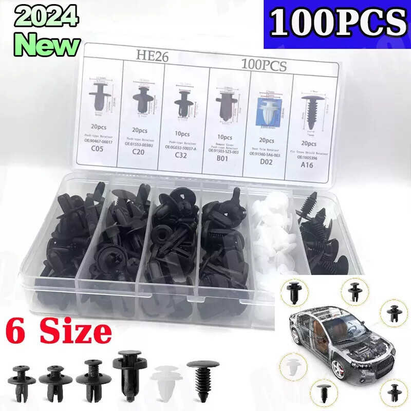 Car Bumper Kit Push Pin Body Parts Clip Rivet Molding Retainer Trim Assortments
