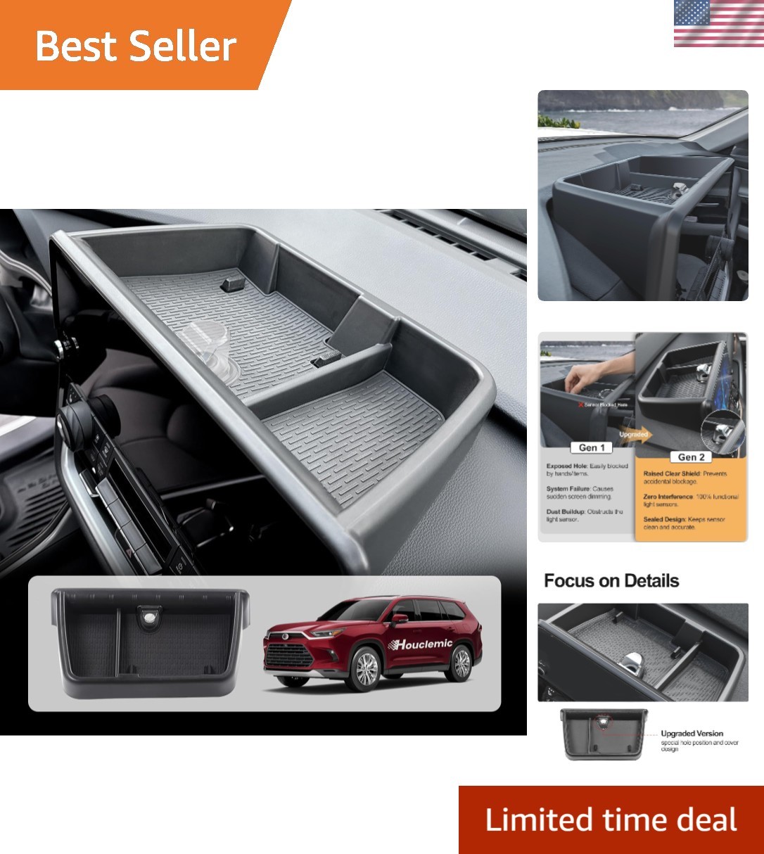 Custom Fit Dashboard Organizer for 2024-2026 Grand Highlander – Slip-Resistan…