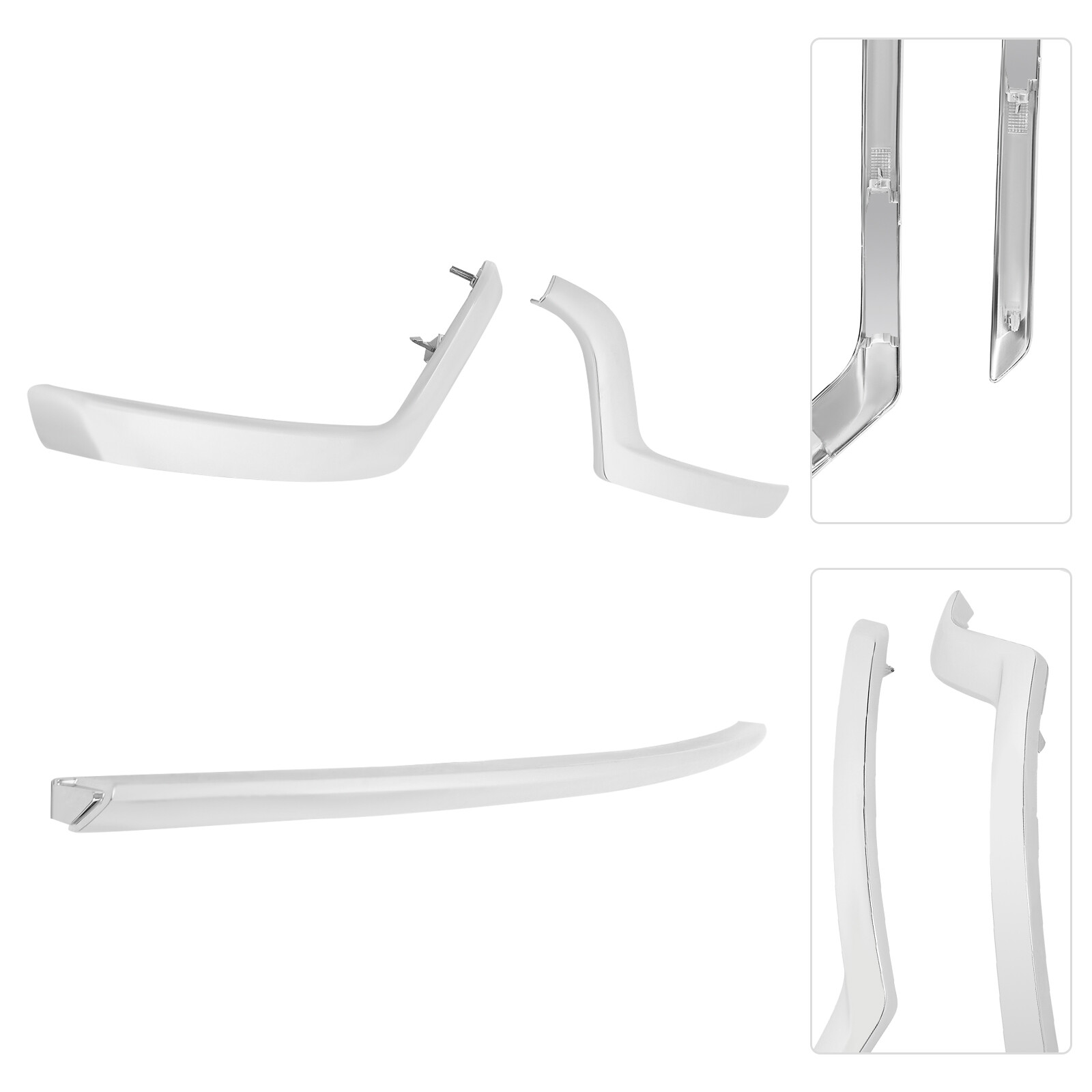 Front Lower Bumper Trim Moldings Kit For 2018-2019 Ford Explorer