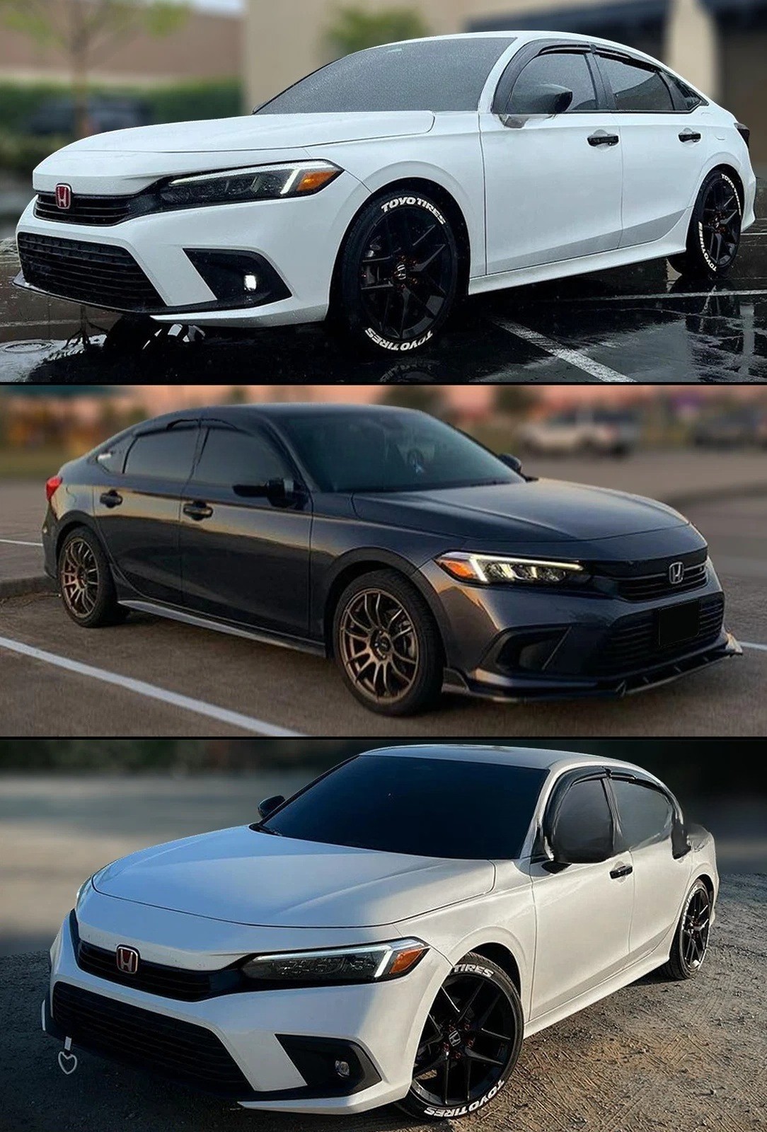 For 2022-2026 Honda Civic Sedan Mugen Style Window Visors Rain Guards Deflectors