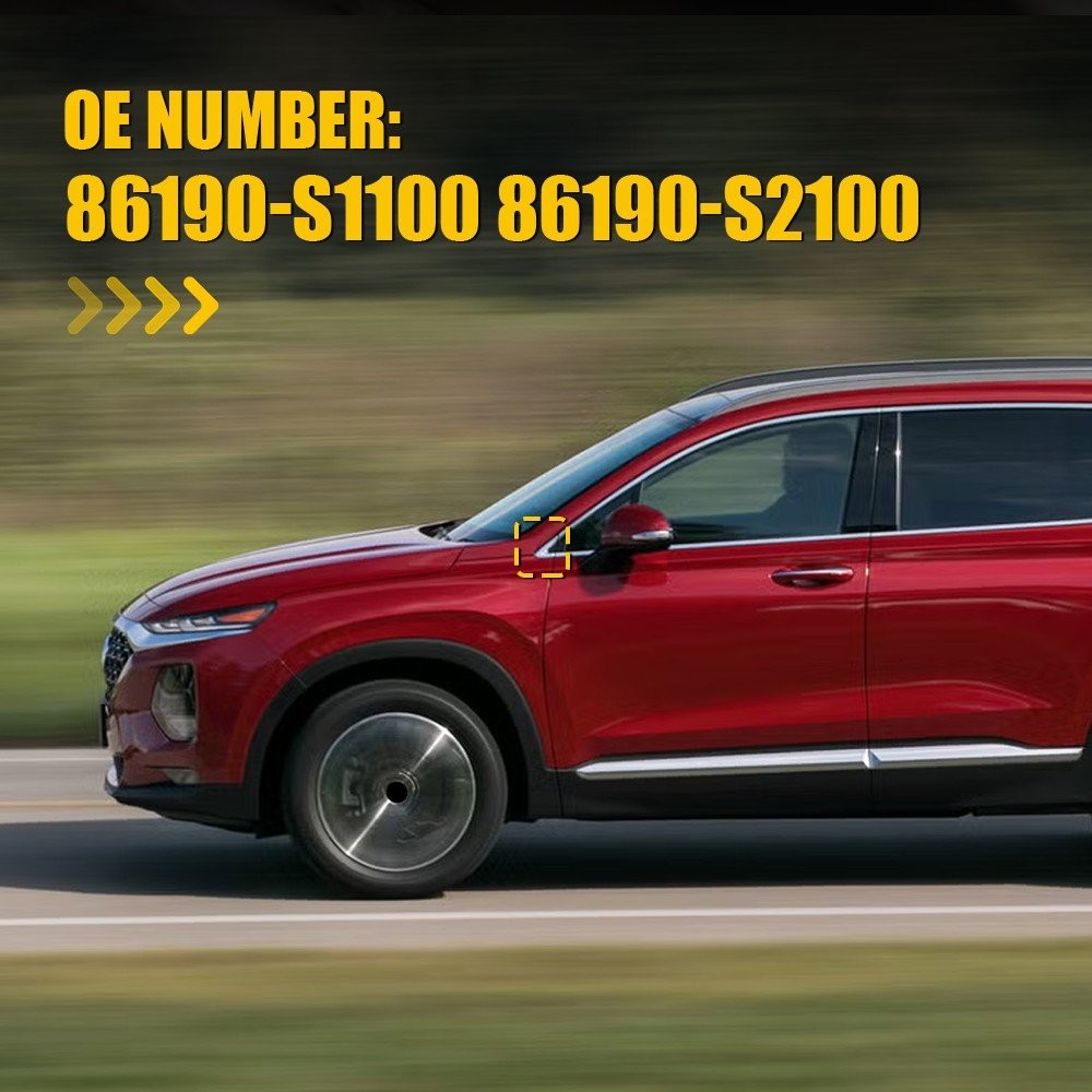 Left Mirror Corner Triangle Molding Fender Trim For 2019-2023 Hyundai Santa Fe