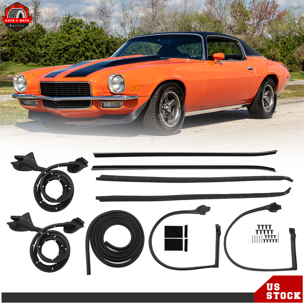 Door Window Sweep Roofrail Weatherstrip Seal For 1970 1971-1981 Camaro Firebird