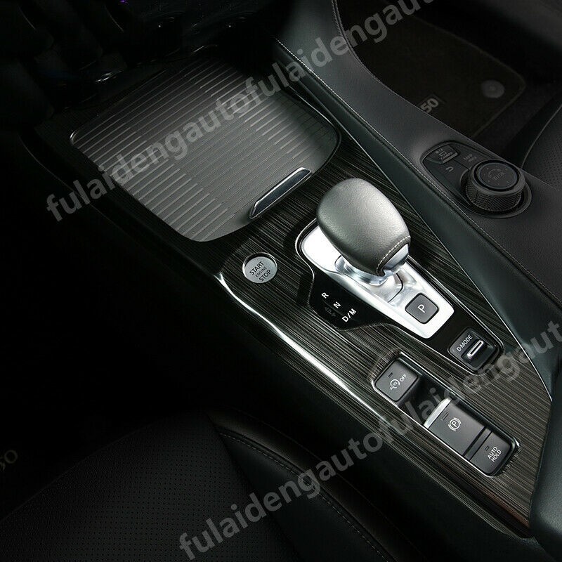 Fit For Infiniti QX50 19-25 Black steel Interior Gear Shift Box Panel Cover Trim