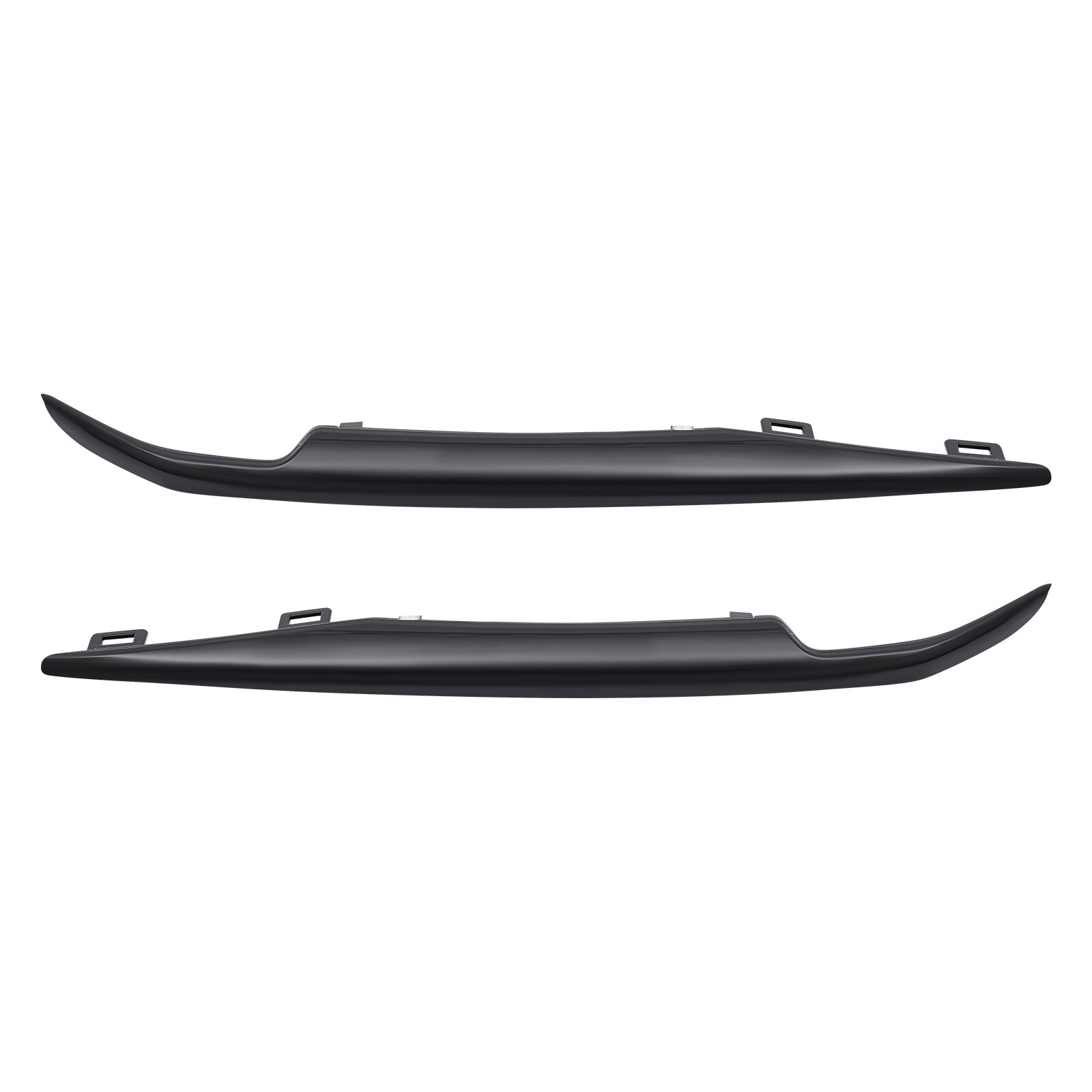 Black Front Left+Right Bumper Trim Set For 2015-2020 Cadillac Escalade Fits ESV