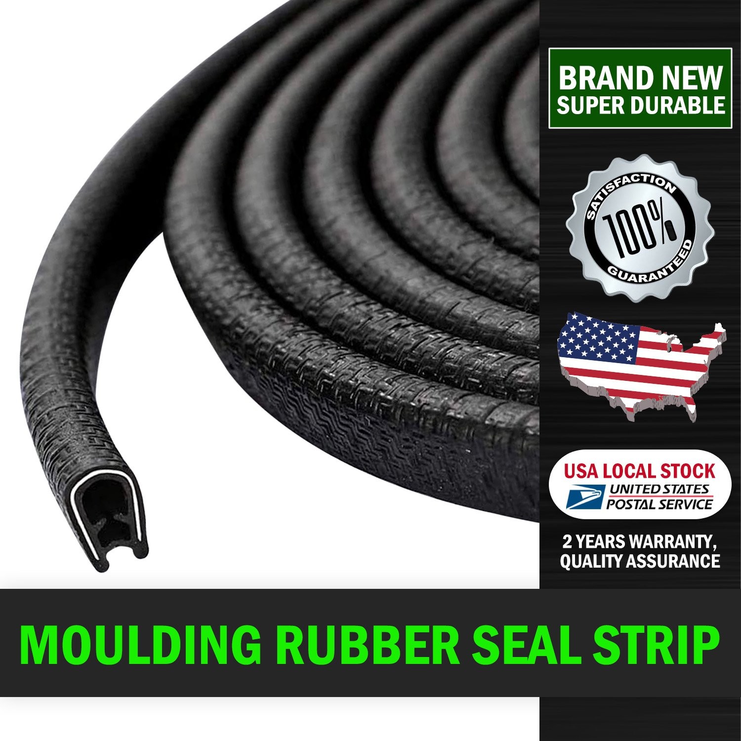 Rubber Edge Trim Self-Adhesive Rubber Edge Trim Edge Protector for Sheet Metal