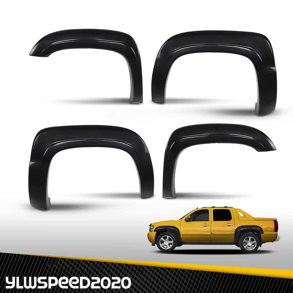 Fit For 2007-2013 Chevrolet Avalanche Full Set Paintable Factory Fender Flares