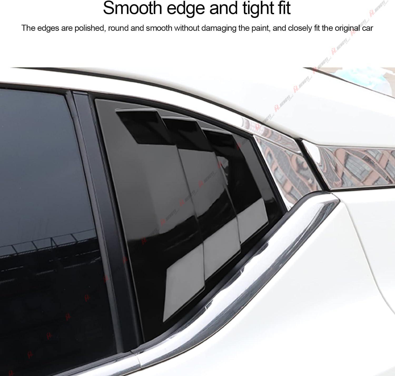 Gloss Black Rear Window Louver Vent Shutter Cover Trim For Nissan Sentra 2024+