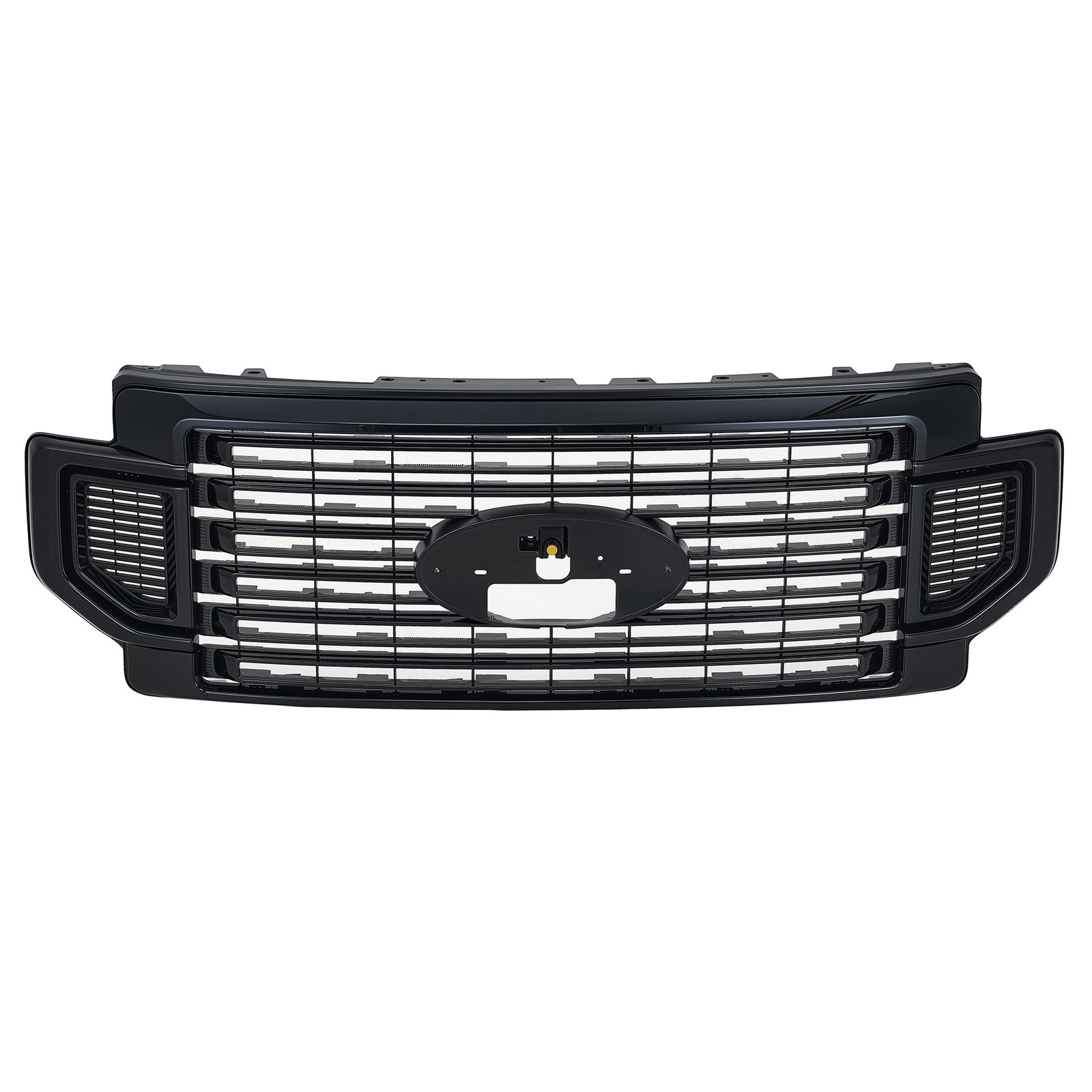 Front Bumper Grille Gloss Black For 2020-2022 Ford F-250 F-350 F-450 Super Duty