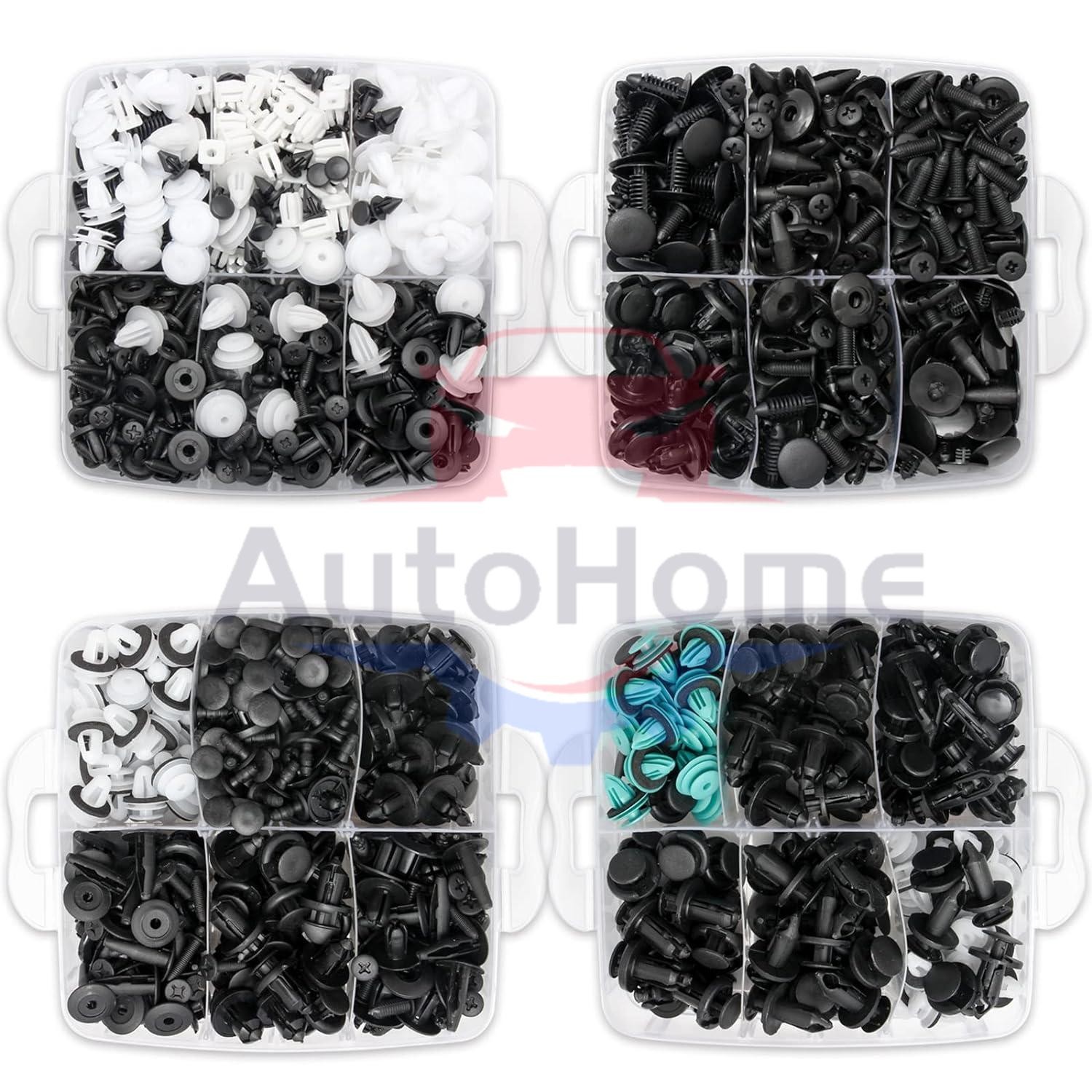 1101PCS Car Retainer Clips Auto Fasteners Push Trim Clips Pin Rivet Bumper Kit