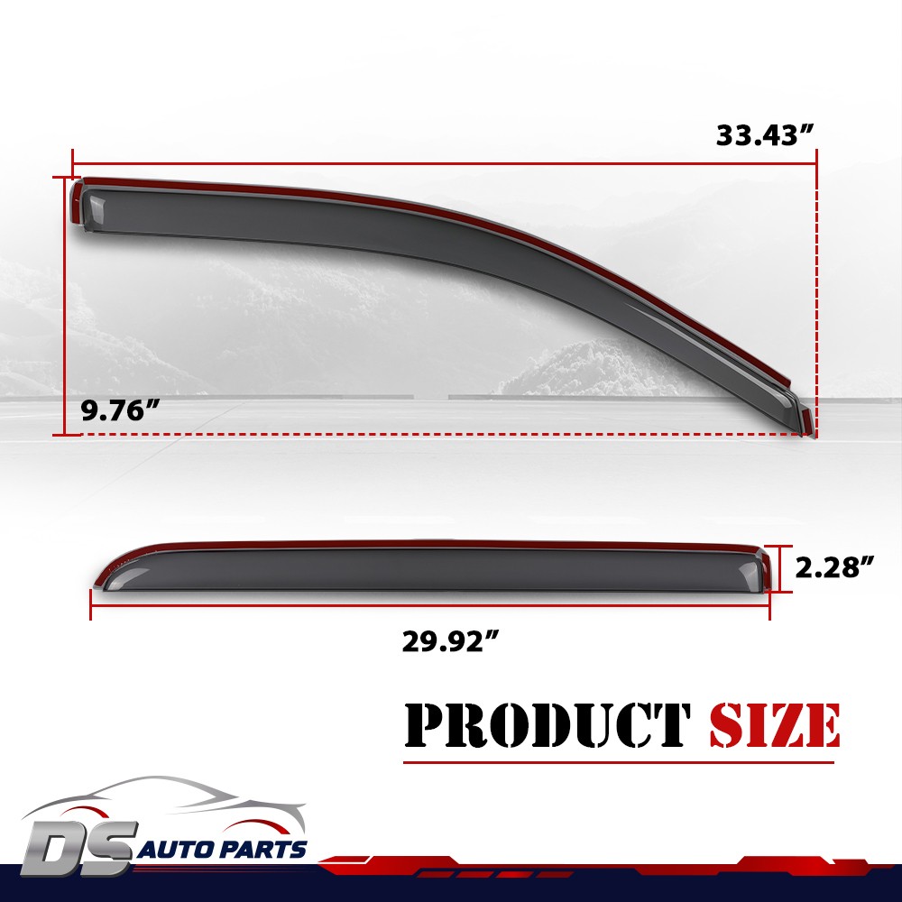 Rain Guards Vent Visors Fit For 2014-2018 Chevy Silverado & GMC Sierra Crew Cab
