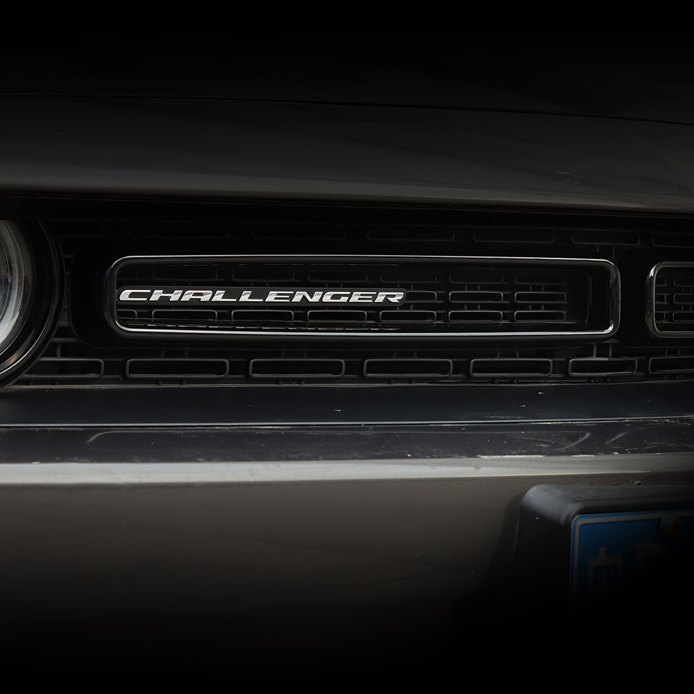 2pcs Front Grille Insert Mesh Cover Trim Bezels for Dodge Challenger 2015+ Black