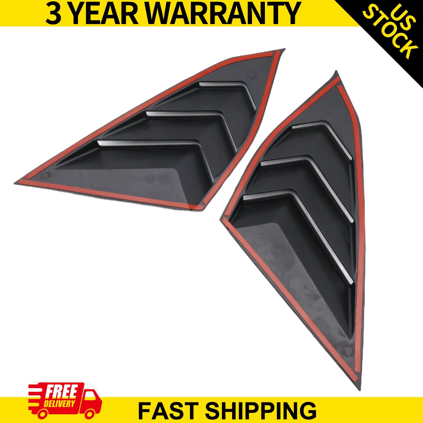 Side Window Louvers Cover Glossy For 2018-2020 Honda Accord Auto Accessories