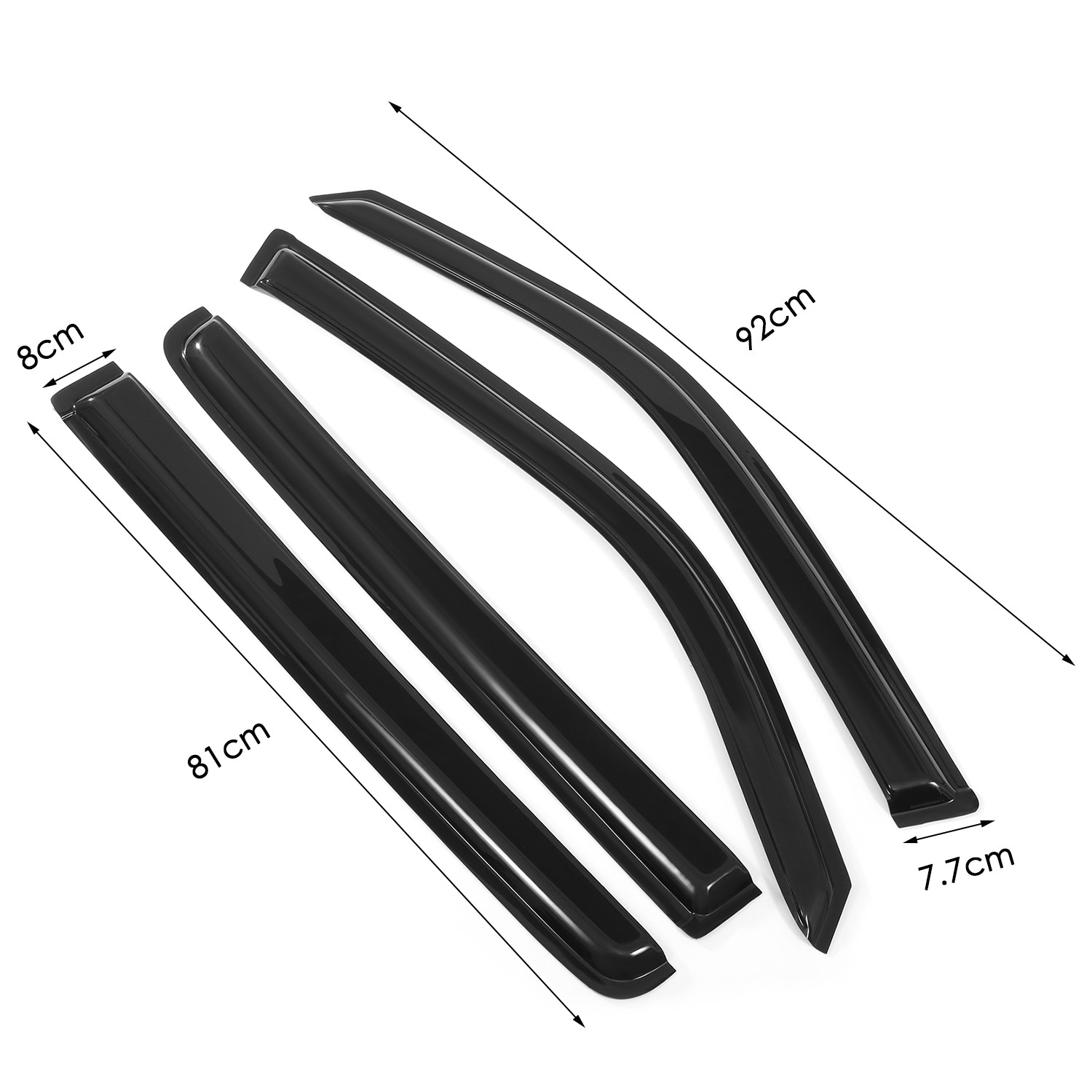 Window Visors Sun Rain Guards Wind Deflectors For 2009-15 Honda Pilot