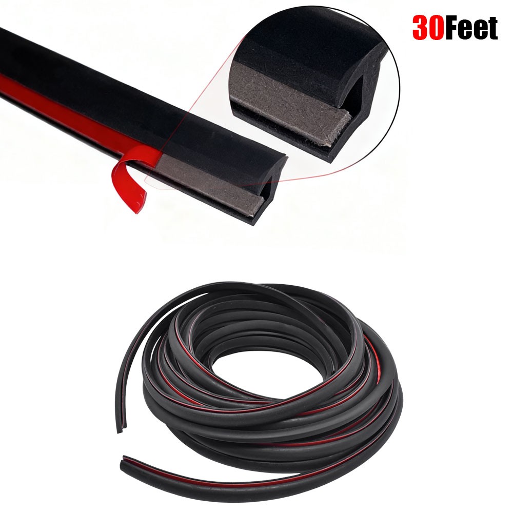 T-Style Truck Fender Flares Edge Trim Wheel Wells Seal Strip Rubber for Truck