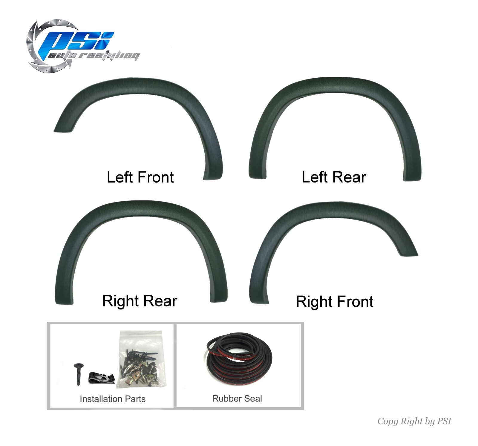 OE Style Fender Flares Sand Blast Textured Fits Ram 1500 2019-2021 Complete Set