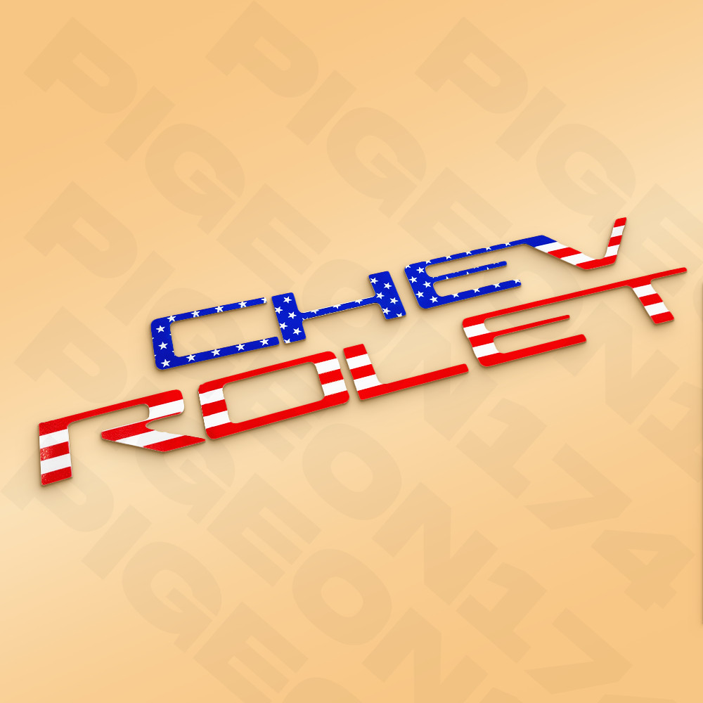 For Silverado 2500HD 3500HD 2019-2026 3D Raised Acrylic Tailgate Inserts Letters