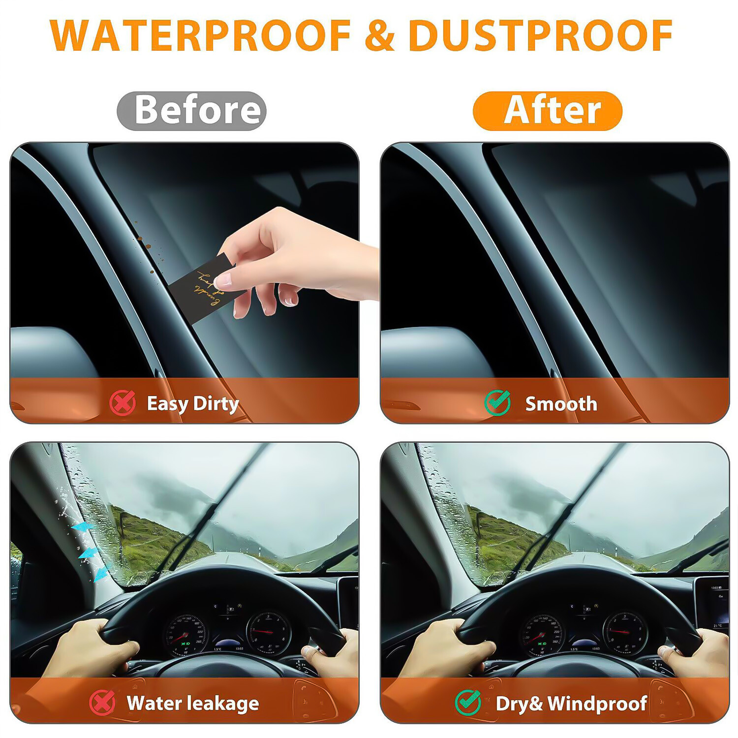 6M/20FT Rubber Seal Weather Strip Trim For Car Front Rear Windshield Sunroof