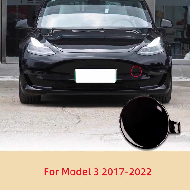 Black White Grey ABS Front Bumper Tow Hook Cap For Tesla Model 3 2017 2018 2019