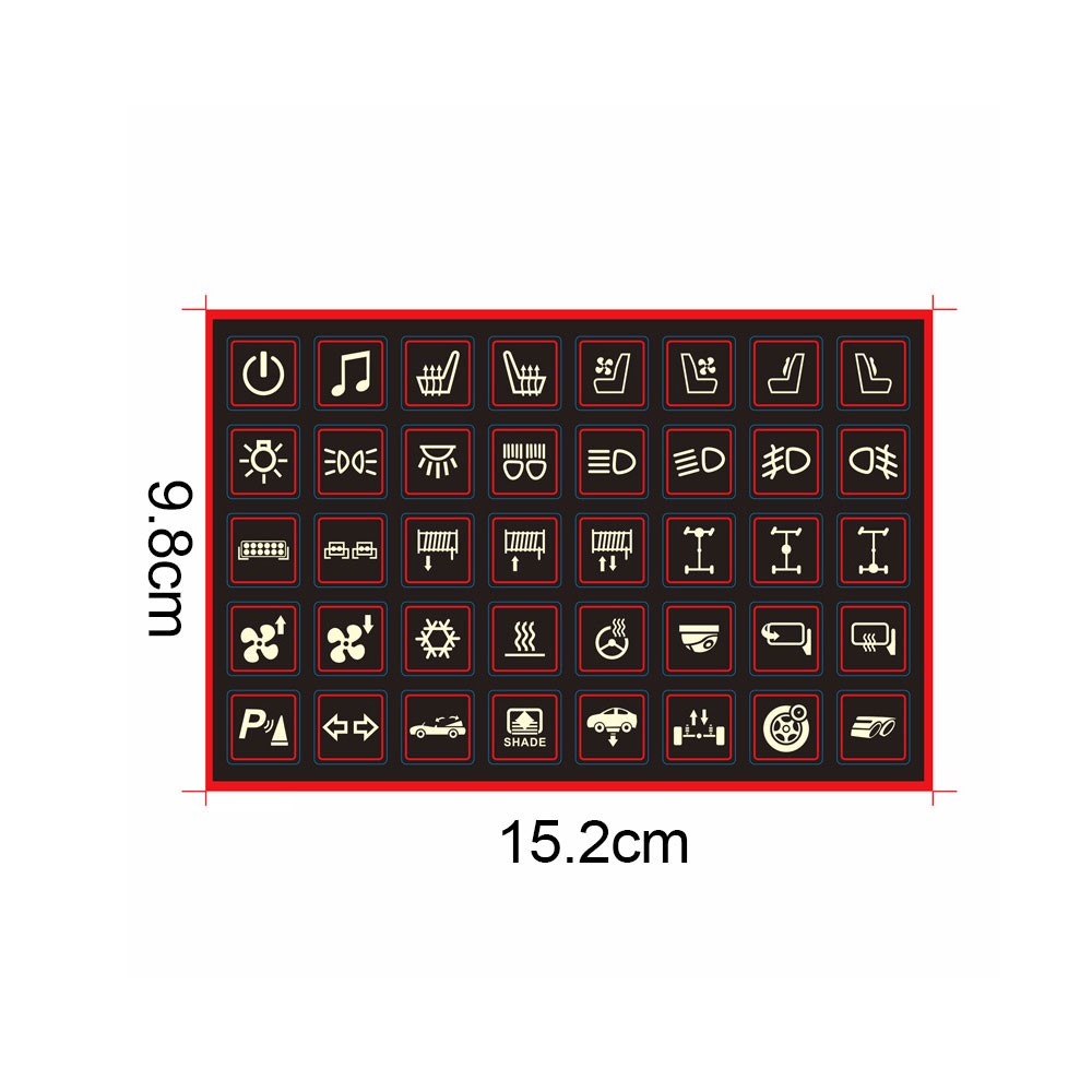 Car Door Window Switch Luminous Button Sticker Sticker Night Safety Decal Decor