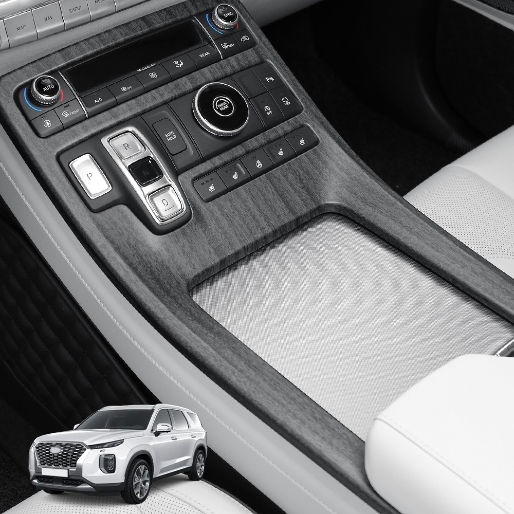 Carbon Center Console Gear Shift Panel Cover Trim For Hyundai Palisade 2020-2022
