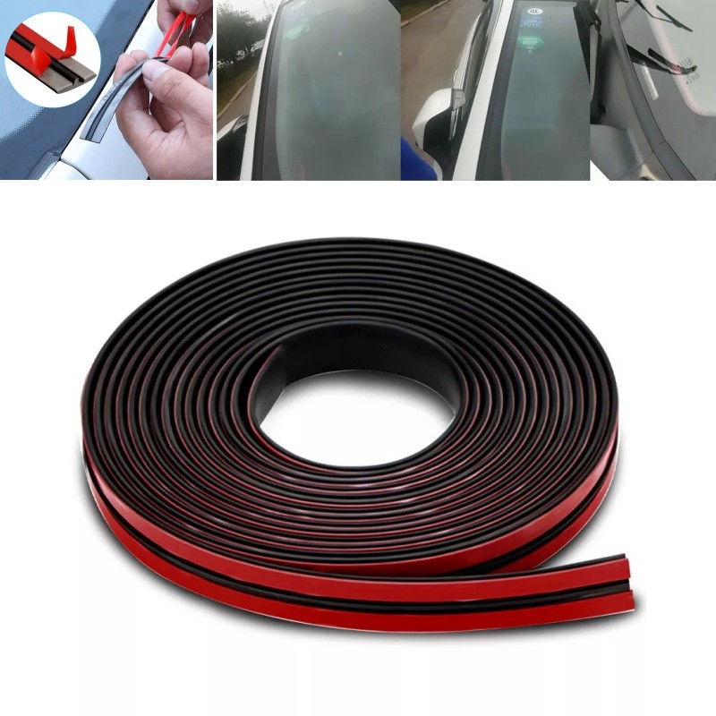 5M Car Roof Windshield Rubber Seal Strip Trim Edge Molding Protector Guard Parts