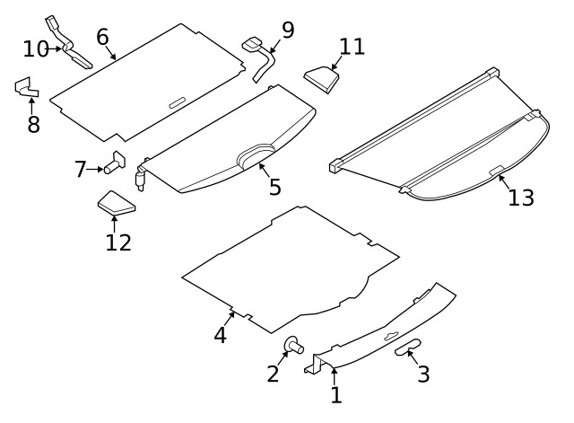 Genuine Nissan Lift-Gate Trim Scuff Plate 84992-4CE0A