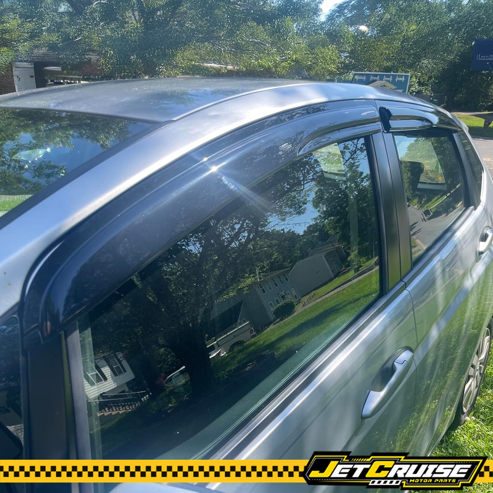 Fits 15-19 Honda Fit GK MUG Style Window Visors Deflector Rain Sun Guard