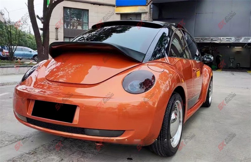 Unpainted/Glossy FRP Fits Volkswagen Beetle GL GLS Black Rear Trunk Spoiler Wing