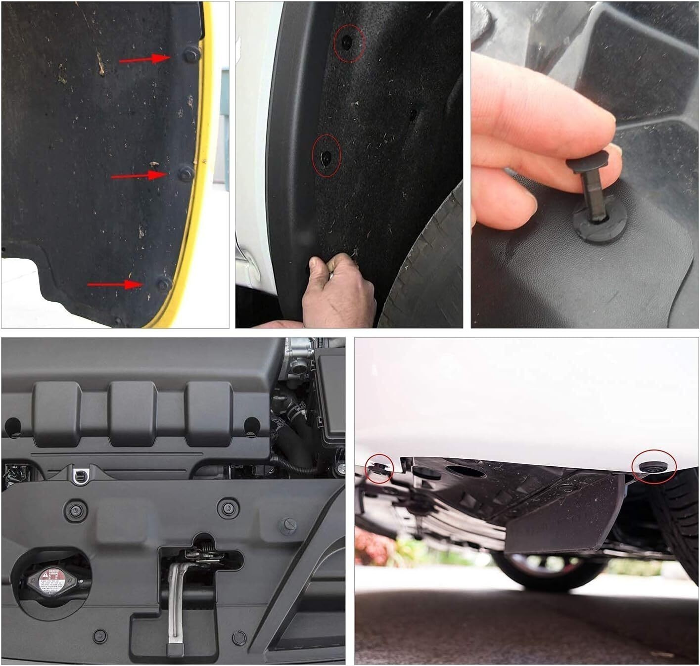 240pcs Car Body Plastic Trim Retainer Fastener Clips Push Pin Fender For dodge ⭐