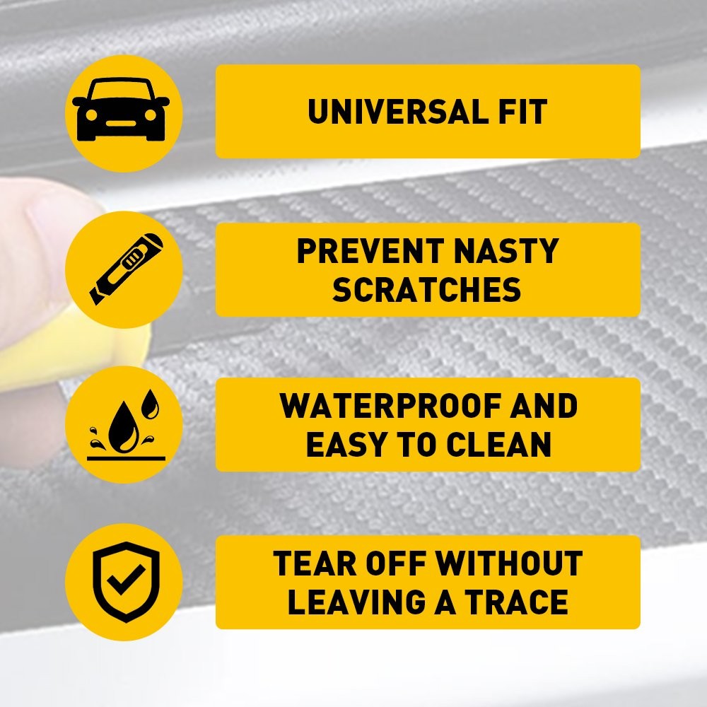 Fits For Toyota 4PCS Car Sill Door Plate Protector Scuff Entry Guard Blue Cover
