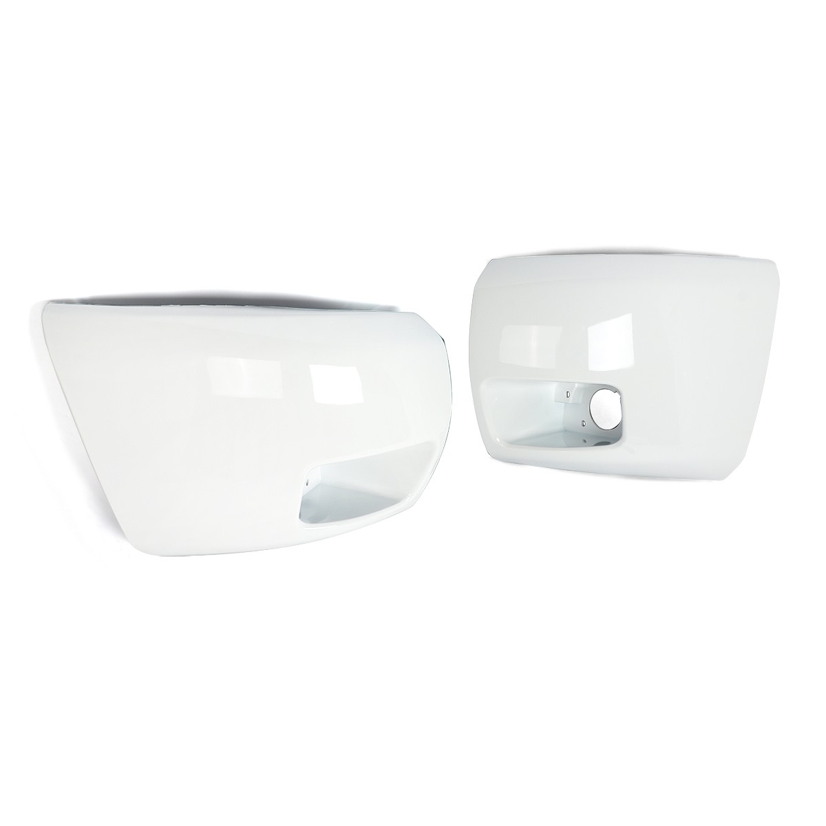 Summit White Front Bumper End Caps w/ Fog Light Hole For Silverado 1500 2007-13